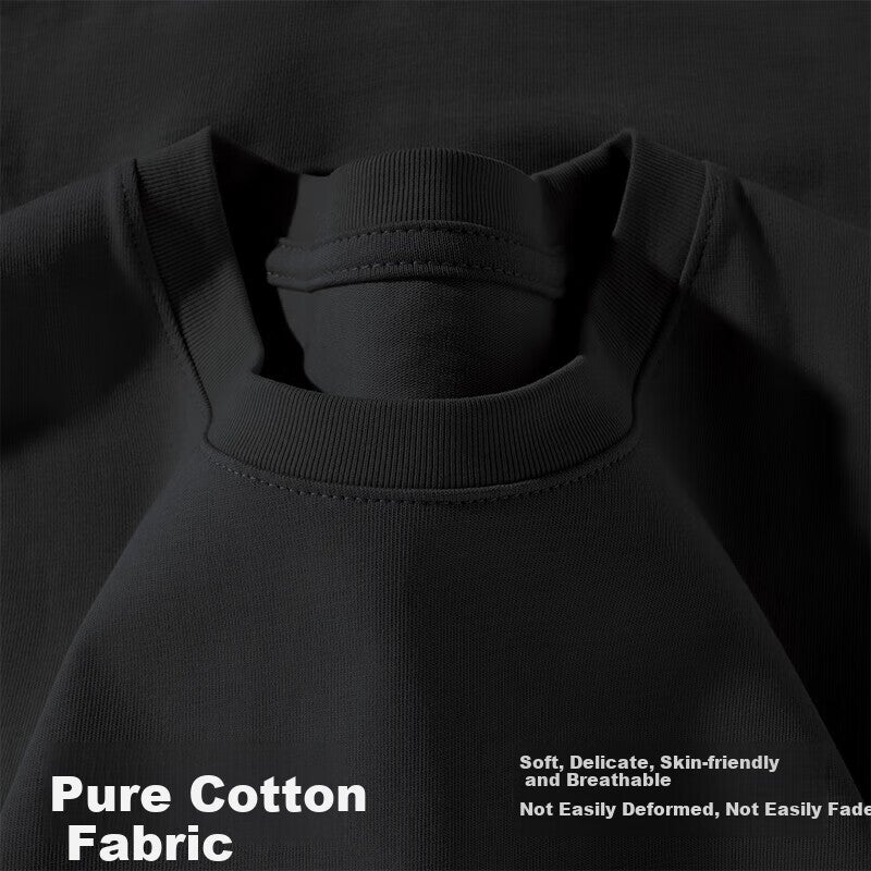 JD Jing Zao JEEP SPIRIT Heavyweight Pure Cotton Undershirt for Men, Spring Season, 220G Breathable Skin-Friendly Long-Sleeve T-Shirt, Men's Round Neck Loose Top - Image 1