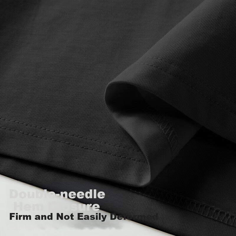 JD Jing Zao JEEP SPIRIT Heavyweight Pure Cotton Undershirt for Men, Spring Season, 220G Breathable Skin-Friendly Long-Sleeve T-Shirt, Men's Round Neck Loose Top - Image 2