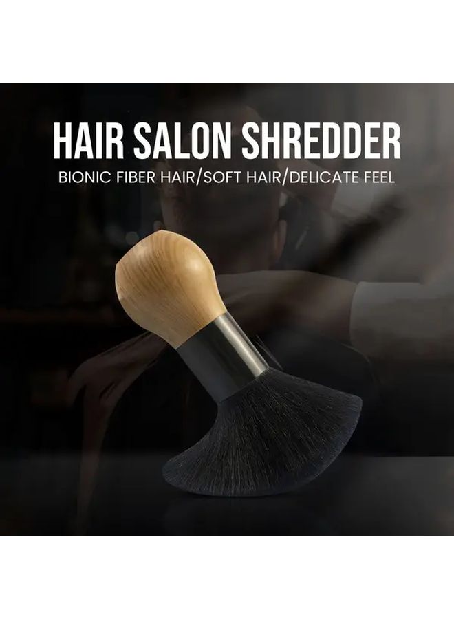 Brown Hair Shredder Brush Large Bristle Soft Hair Remover Recycled Wood Handle - Image 1
