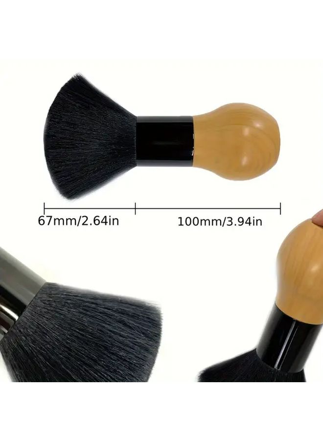 Brown Hair Shredder Brush Large Bristle Soft Hair Remover Recycled Wood Handle - Image 4