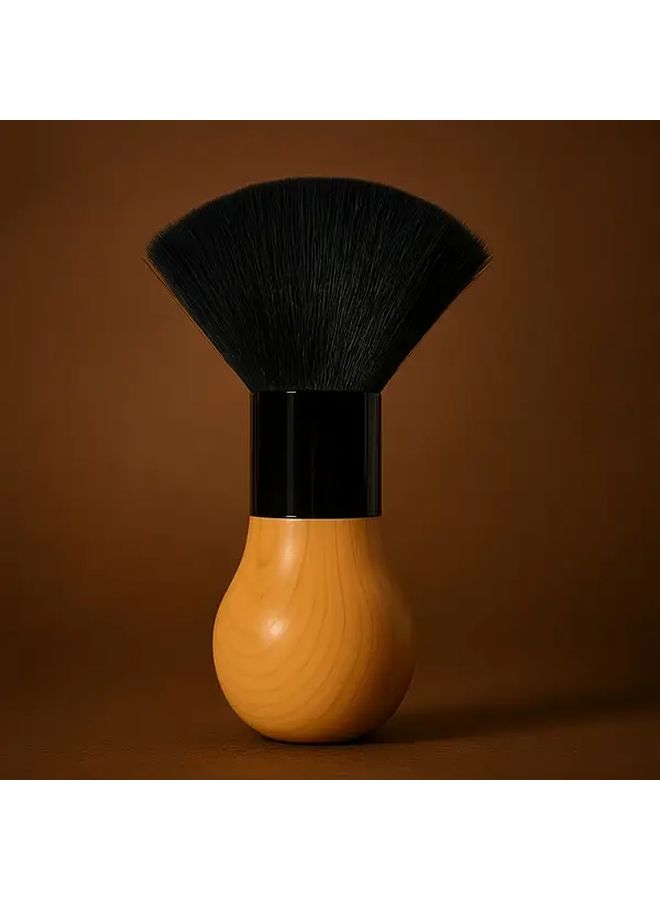 Brown Hair Shredder Brush Large Bristle Soft Hair Remover Recycled Wood Handle - Image 2