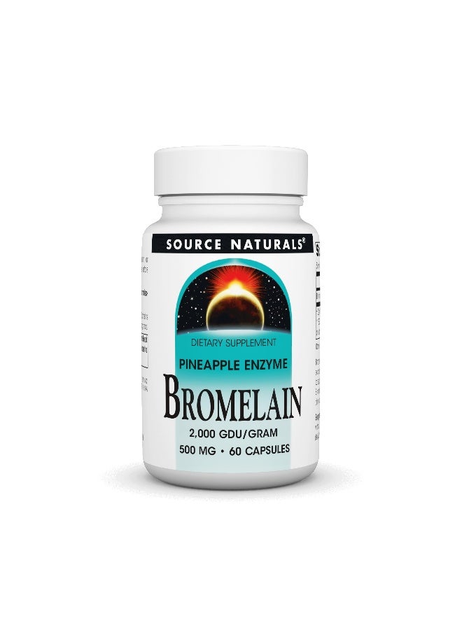 Source Naturals Bromelain 500 mg Pineapple Enzyme Caps, 60 ct  - Image 1