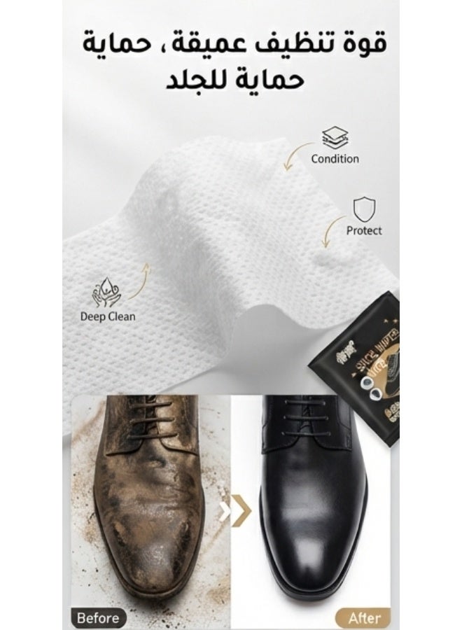 64 Shoe Cleaning Wipes – Premium Cleaning Wipes for Leather Shoes, Sneakers & White Shoes | Portable, Safe & Travel-Friendlyc - Image 4