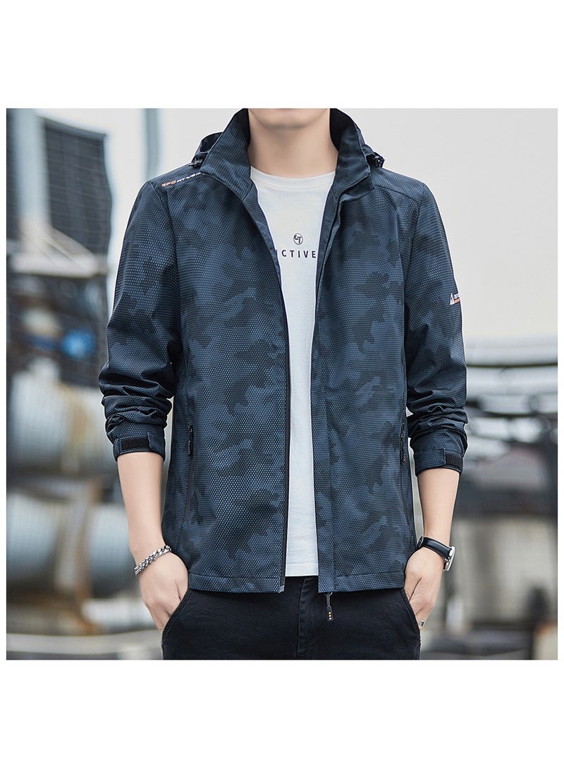 Fashionable Men's Windproof And Waterproof Outdoor Sports Hooded Jacket  - Image 1