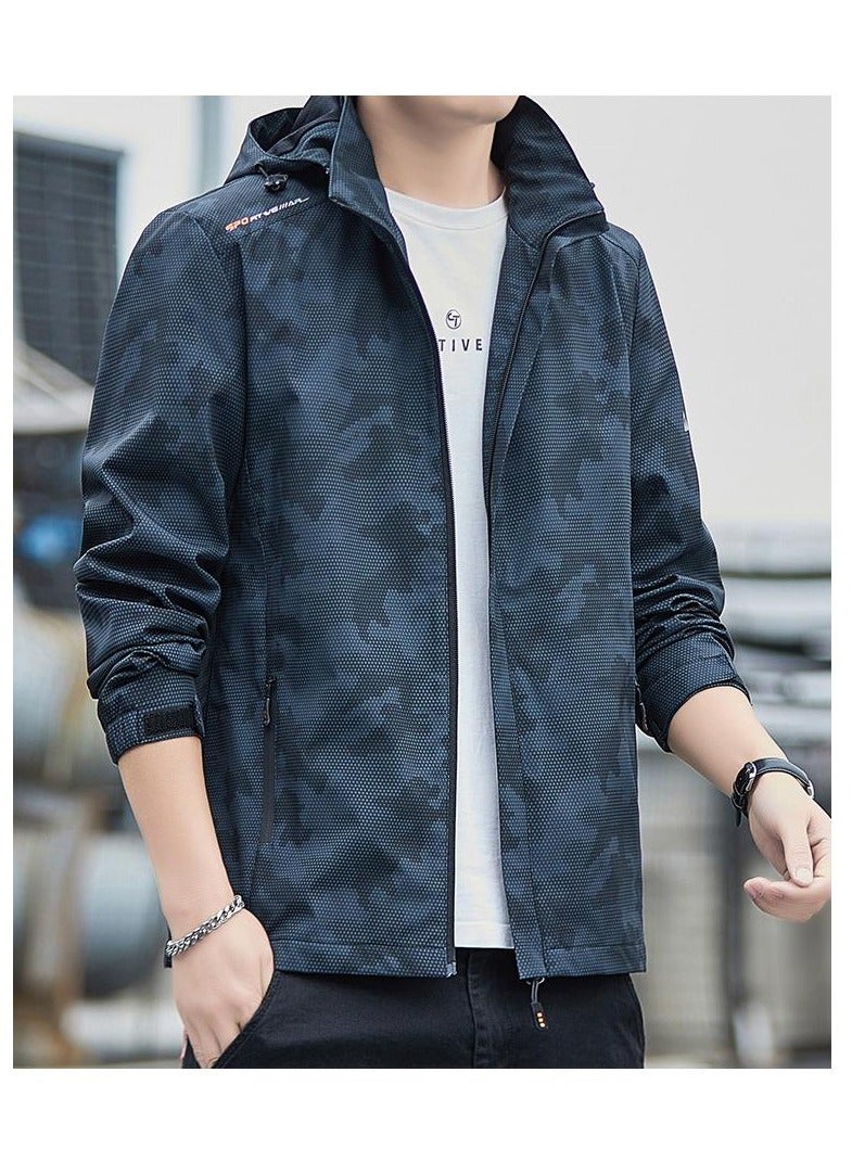 Fashionable Men's Windproof And Waterproof Outdoor Sports Hooded Jacket  - Image 2
