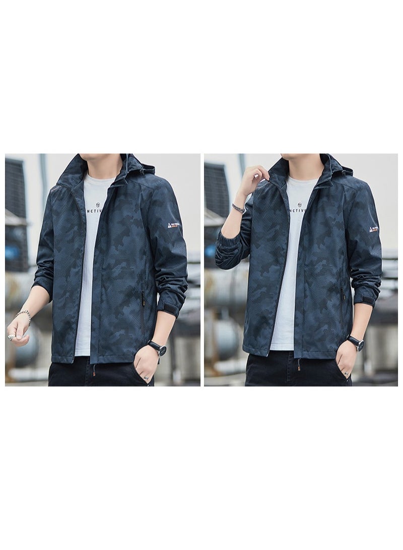 Fashionable Men's Windproof And Waterproof Outdoor Sports Hooded Jacket  - Image 3
