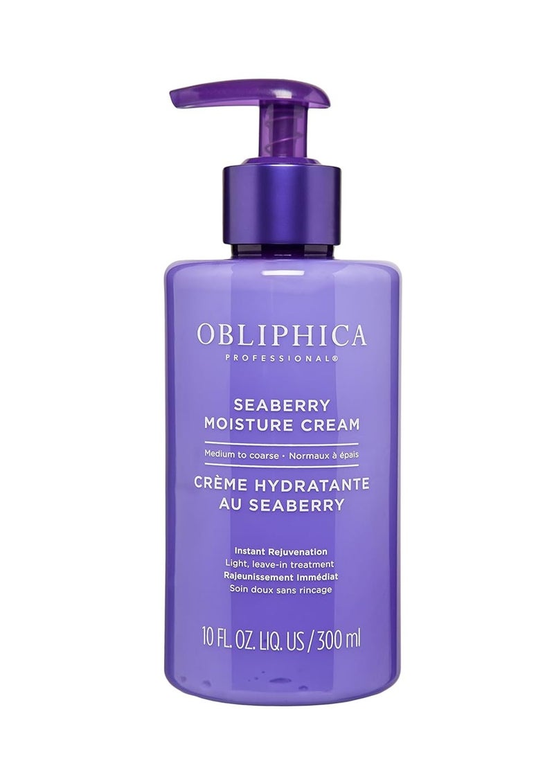 Obliphica Professional Obliphica Seaberry Leave In Moisture and Styling Cream for Women - Anti-Frizz Control, Normal Hair Products, Damaged Repaired Hair - Hair Mask & Treatment for Protecting Hair & Scalp - 10 Fl Oz 
