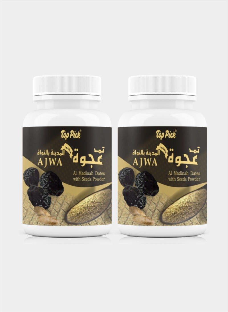 Top Pick Ajwa Al Madinah Dates Seed Powder 100gram Pack of 2