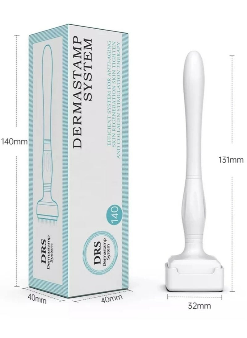 Prime by javaudan Derma Stamp Dermastamp 140 Tips 0.5 mm Titanium Microneedle Stamper Auto Derma Pen Dermapen Professional Microneedling Real Individual Micro Needles Dermabrasion For Face Body Hair Beard Growth  - Image 4