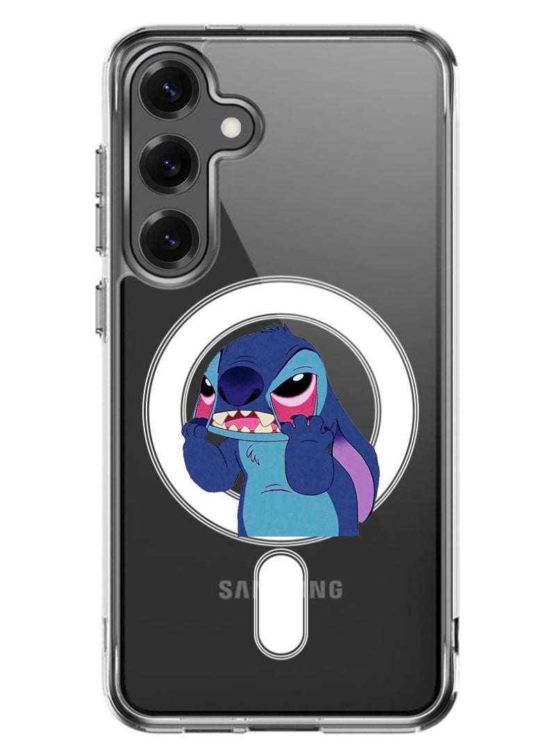 Theodor Magnetic Case for Samsung Galaxy S25 Plus 6.7-inch Compatible with MagSafe Wireless Charging, Shockproof Phone Bumper Cover Stitch - Image 1