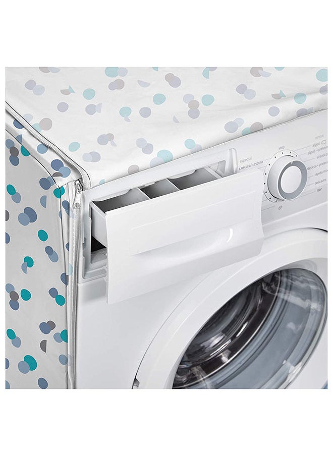 Rayen - Rayen Medium Washer Machine Case Front-Loading Washer & Dryer With Zipper 84 X 60 X 60 Cm White-Blue - Image 1