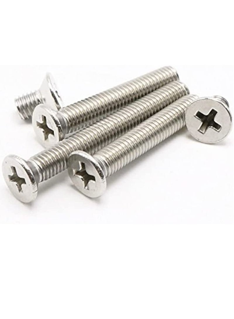 RACO Machine Screws/Bolts Stainless Steel Round Head Phillips Screws Muliti Purpose Use (100, 3.5x75mm) - Image 1