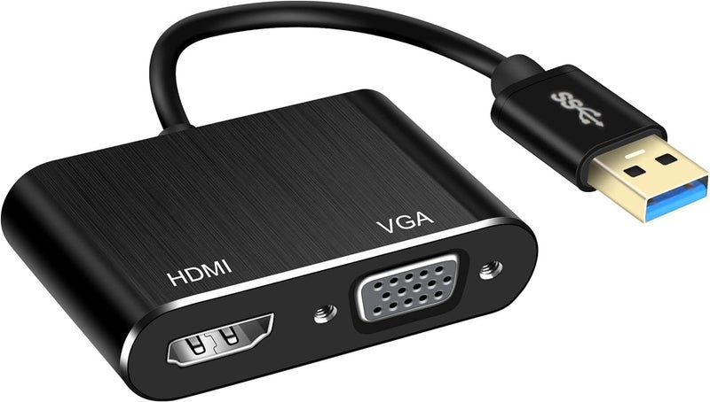 Avedio Links USB 3.0 to HDMI VGA Adapter Converter - 1080p Sync Output Compatible With Windows 7/8/8.1/10 Monitor Display Video Adapter (Black) - Image 2