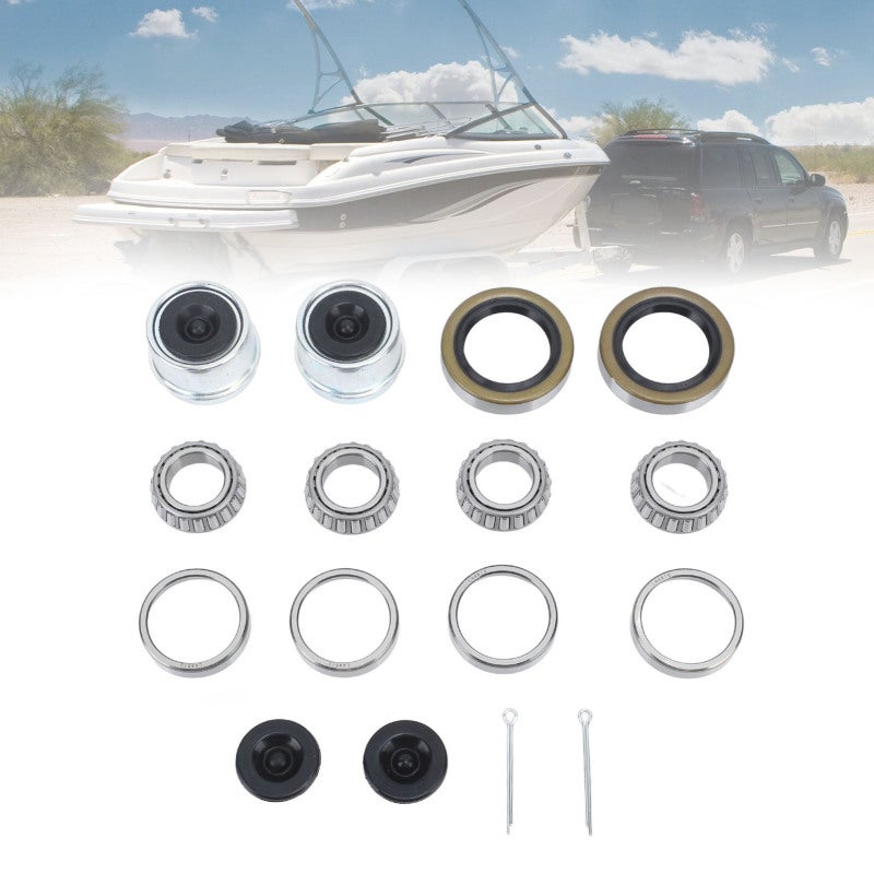 Boat Trailer Axle Hub Kit: 2 Sets 16pcs Accessories - High Performance Precision Manufactured Durable Steel Alloy Components for 1-1/16in 2000-2200 Lbs Boat Trailer Axles - Image 4