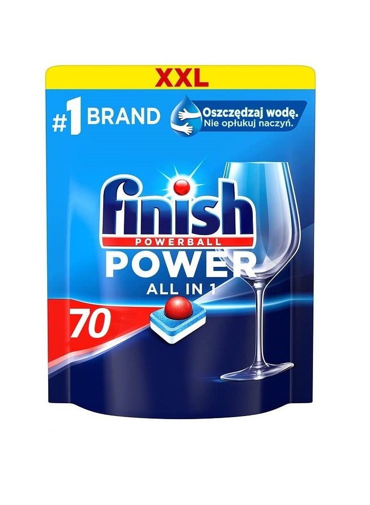 Finish All In One Max Powerball Dishwasher Tablets 70 Tablets