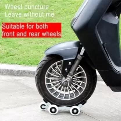 WENGTY Flat Tire Wheel Puller Booster Large Trailer Electric Emergency Help Self-Rescue Transporter with 5 Wheels for Motorcycle Bike, SCOOTY & EBIKE - Image 3