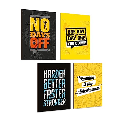 PAPER PLANE DESIGN Quotes Wall Framed Posters (set of 4 B) - Image 1