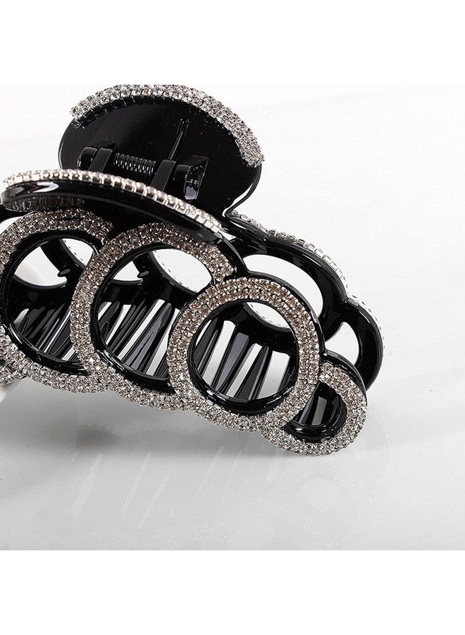Fodattm Large Elegant Fancy Rhinestones Hair Claw Clips Hair Clamp Crystal Jaw Clips Hairpins For Women Lady (White) - Image 5