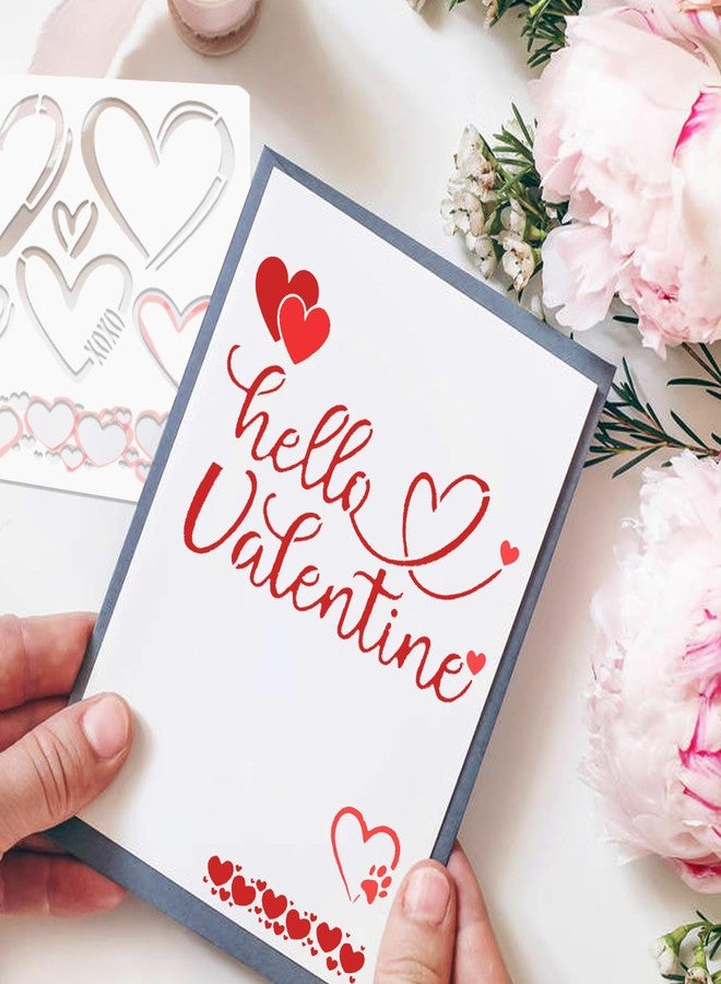 HADDIY Valentine's Day Heart Stencils for Painting,11 Pcs Plastic Heart Templates for Drawing on Wood and Crafts,Spraying on Wall-Reusable - Image 3