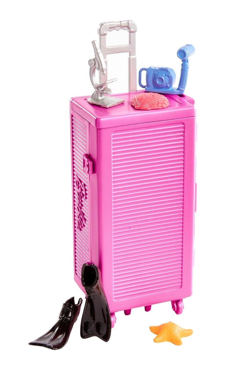 باربي دمية عالمة الأحياء البحرية وملحقاتها، مجموعة لعب مختبر متنقل مع دمية شقراء وأكثر من 10 قطع - Image 5