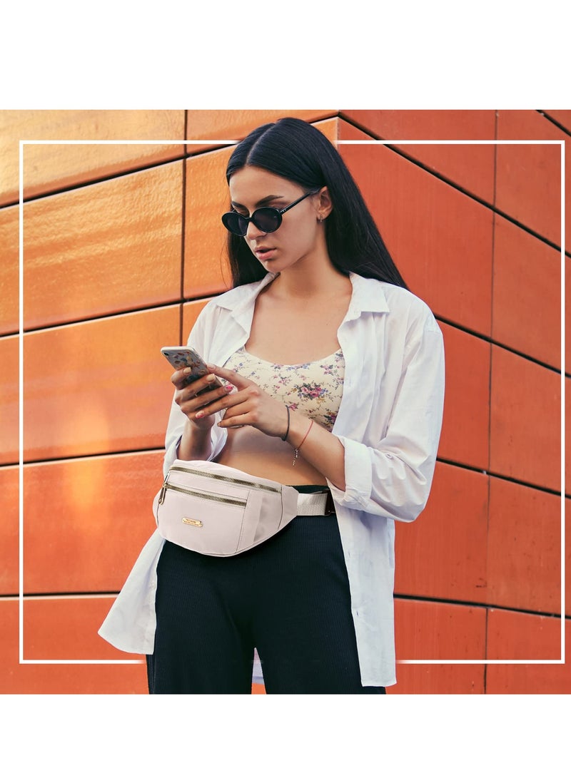 Fanny Packs, Waterproof Waist Packs for Women and Men with Adjustable Strap Waist Pouch for Sports Running Exercise Walking Travel 3 Pcs