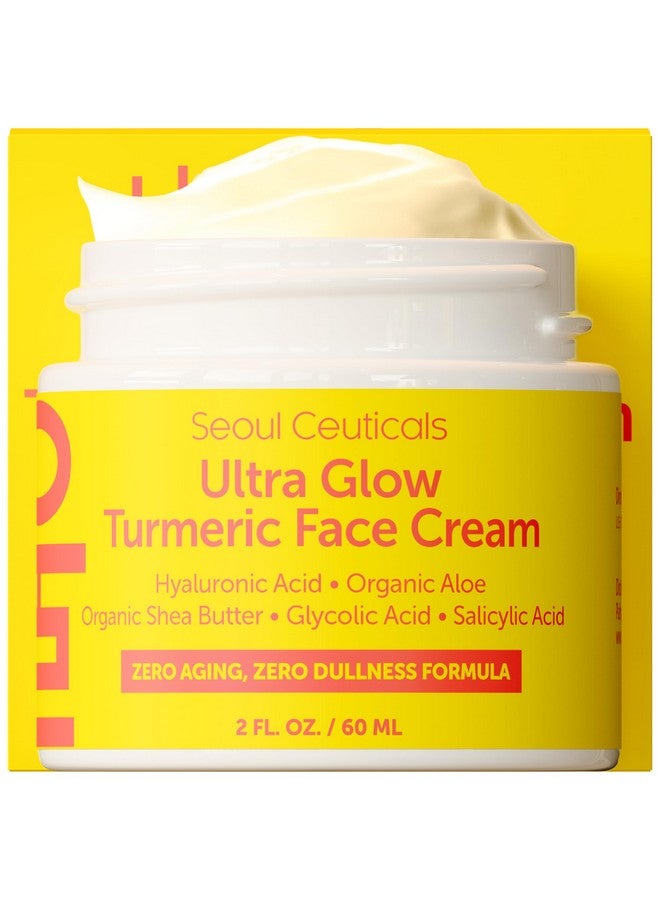 SeoulCeuticals Korean Skin Care Turmeric Cream - Face Moisturizer for Dull Dry Skin - Korean Skincare K Beauty for Glass Skin 2oz - Image 1