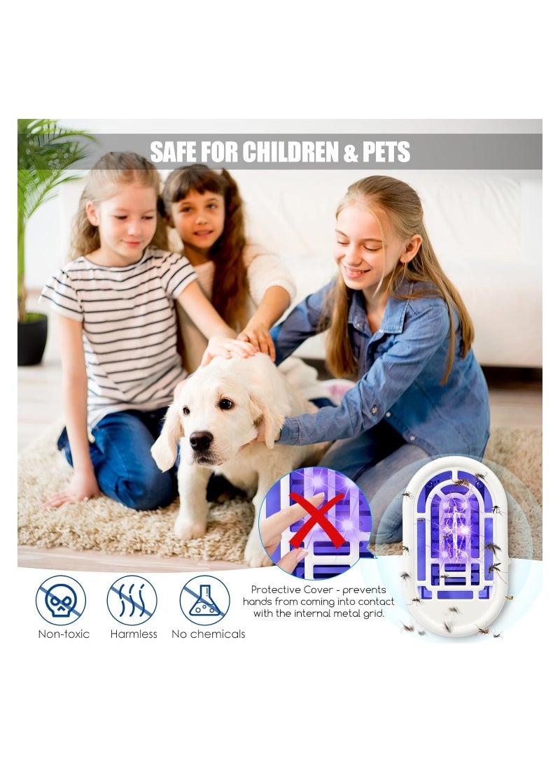 كاست ويف Bug Zapper Indoor Plug in Mosquito Killer Trap Zapper, 2 Pack Electric Portable Home Flying Insects Trap Zapper with UV Purple Lights Pest Attractant Lamp - Image 2