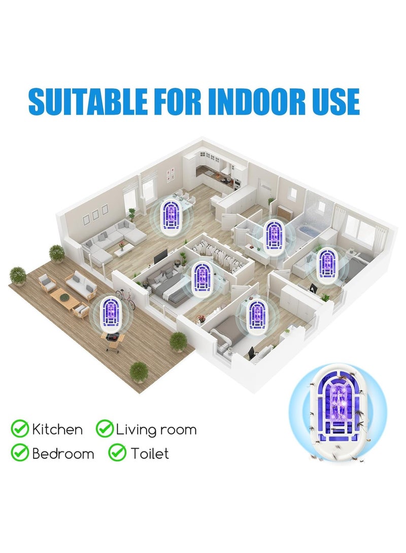 كاست ويف Bug Zapper Indoor Plug in Mosquito Killer Trap Zapper, 2 Pack Electric Portable Home Flying Insects Trap Zapper with UV Purple Lights Pest Attractant Lamp - Image 3