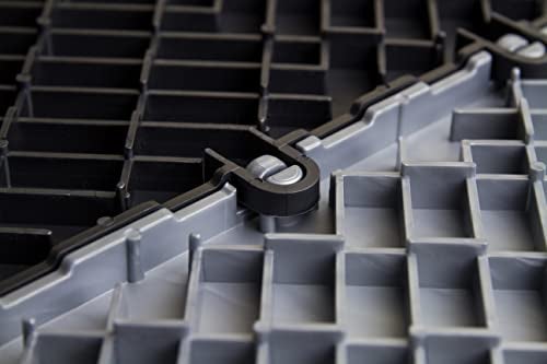 Big Floors GarageTrac Garage Floor Tiles, Interlocking Garage Flooring, Diamond Pattern Non-Slip Heavy-Duty Copolymer Modular Tile, Easy Install (Black, 24 Pack of 12 x 12" Tiles, 24 Sq Ft) - Image 3