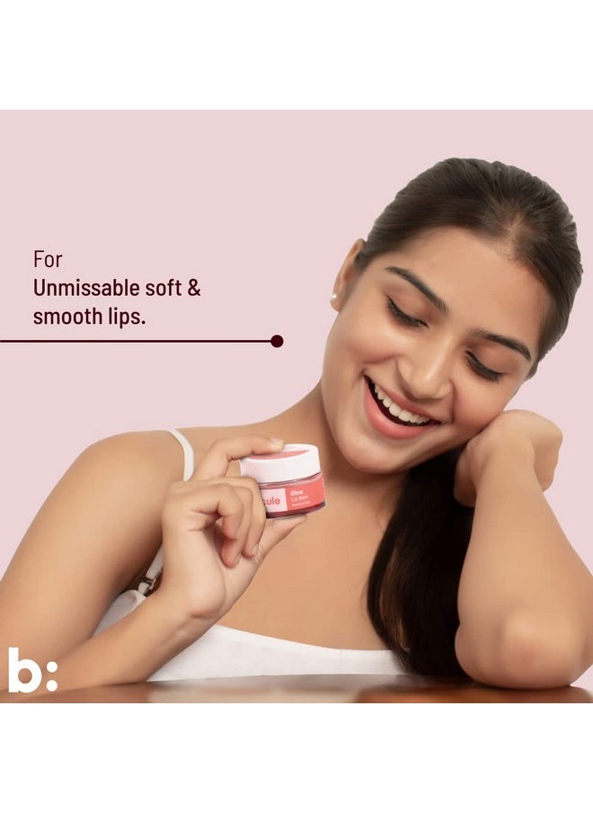 Biocule Glow Lip Balm For Soft Supple & Glowing Pink Lips ; Rich Moisturizer For Dry & Chapped Lips ; With Squalane Omega & Vitamin E From Olives & Almonds ; Strawberry Flavor ; 100% Natural 12G  - Image 5