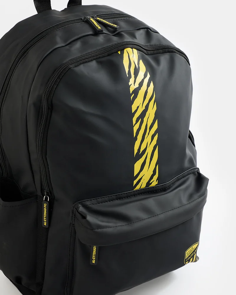 REDTAG Kids Black Al Ittihad Backpack (16 Inch)