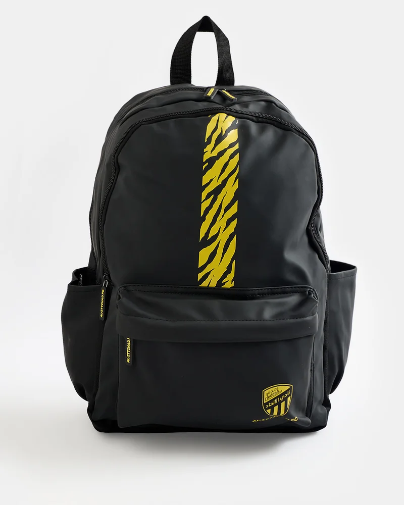 REDTAG Kids Black Al Ittihad Backpack (16 Inch)
