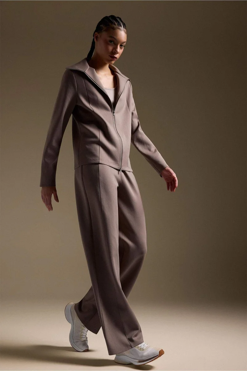 DeFacto Wide Leg Wide Leg With Pockets Scuba Fabric Trousers
