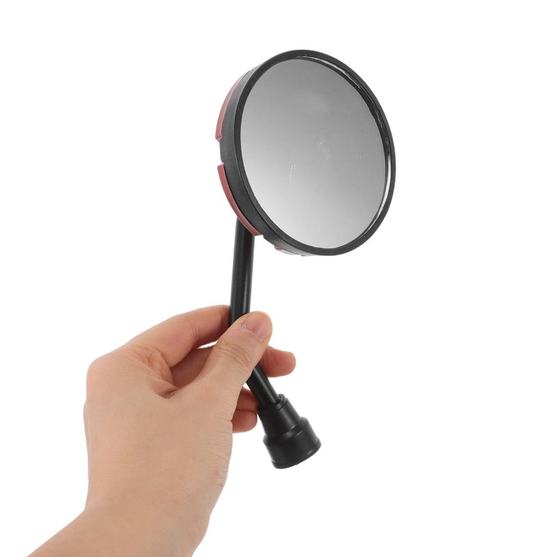 Universal Left Side Motorcycle Mirror 1 Pair Orange Round Rearview For Handlebars - Image 5