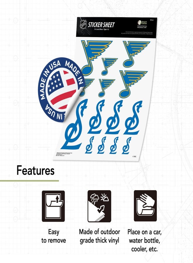 Desert Cactus St. Louis Blues Sticker Saint Louis Team NHL National Hockey League Vinyl Decal Laptop Water Bottle Car Scrapbook (Type 1-2) - Image 2