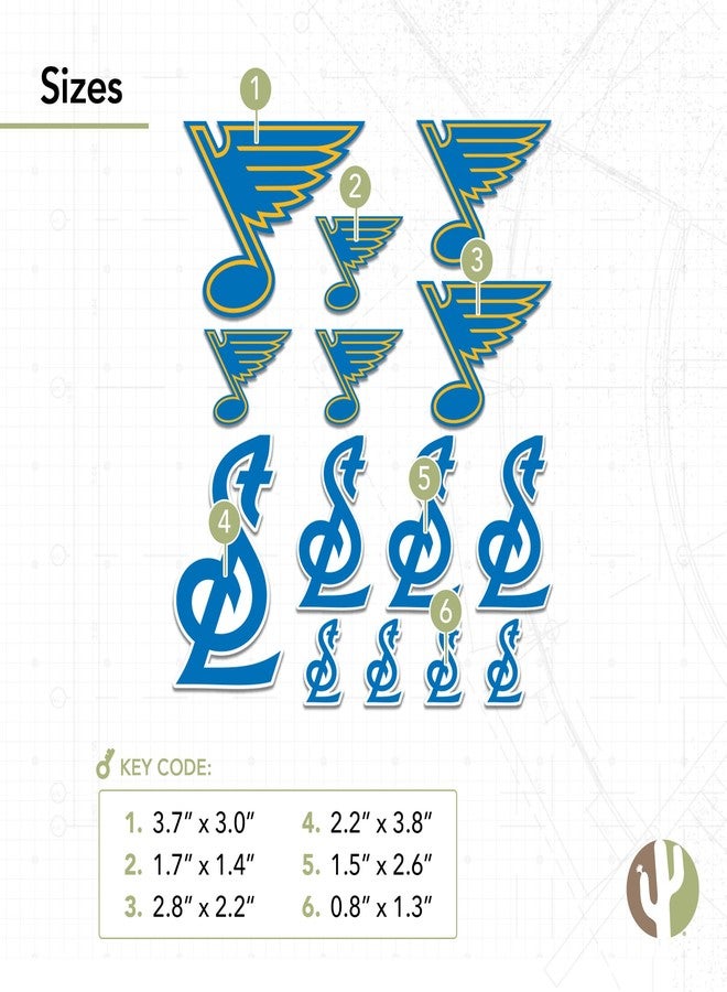 Desert Cactus St. Louis Blues Sticker Saint Louis Team NHL National Hockey League Vinyl Decal Laptop Water Bottle Car Scrapbook (Type 1-2) - Image 3