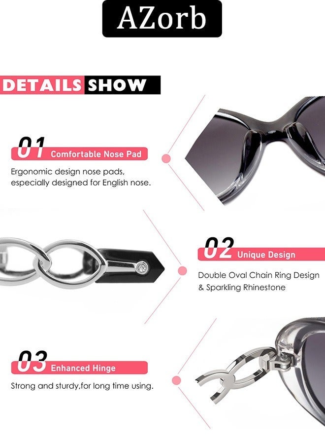 AZorb Polarized Sunglasses Women Oval Frame for Women's Sun Glassess Men Outdoor Driving Travle Ladies Fashion Accessories UV Protection Shades - Image 3