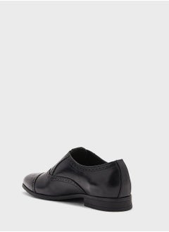 Robert Wood Faux Leather Brogue Oxford Formal Lace Ups  - Image 2