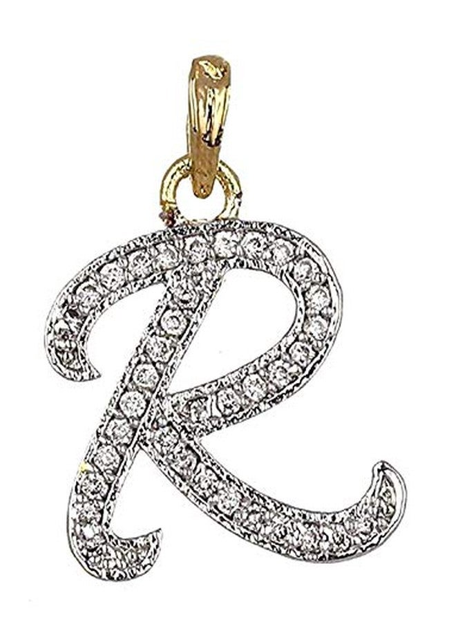 YouBella Jewellery for Women Alphabet Pendant Necklace for Women & Girls (R)