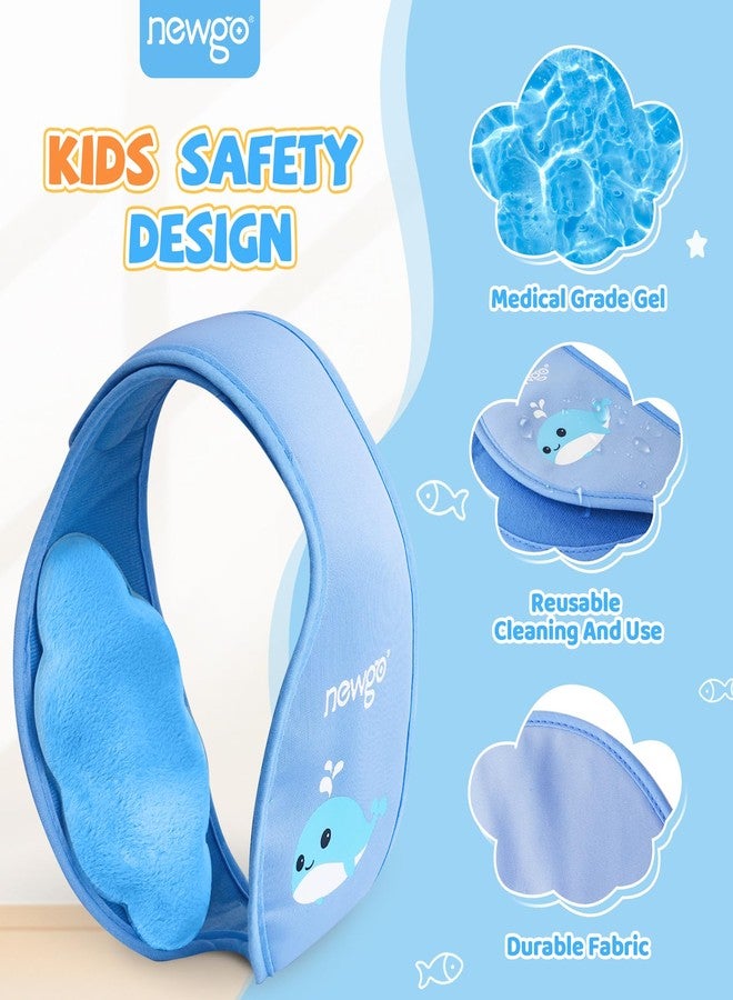 NEWGO Tonsillectomy Ice Pack for Kids, Wisdom Teeth Ice Pack Head Wrap for Kids Tonsil Recovery, Cavities, Tooth Extraction Pain Relief, Head Circumference of 20.8-25.6 Inches - Blue - Image 3