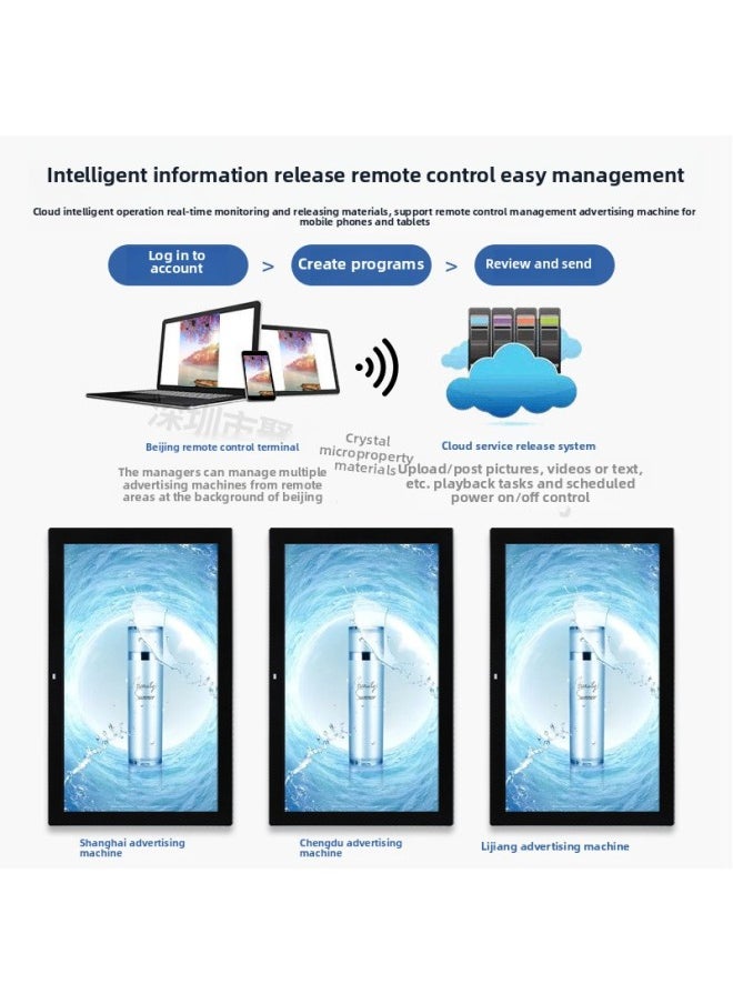 Generic Smart 10-inch HD Digital Photo Frame Networking Touch All-in-One Wifi Remote Release Android POE Advertising Machine-Color:10 Inch Black Android Touch All-in-one Machine  - Image 3