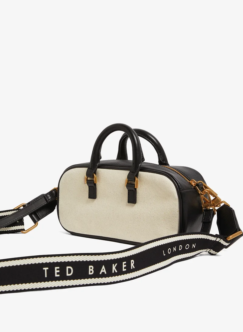 Ted Baker  Lauraly Elongated Canvas Boxy Top Handle Shoulder Bag for Women | Best Price UAE