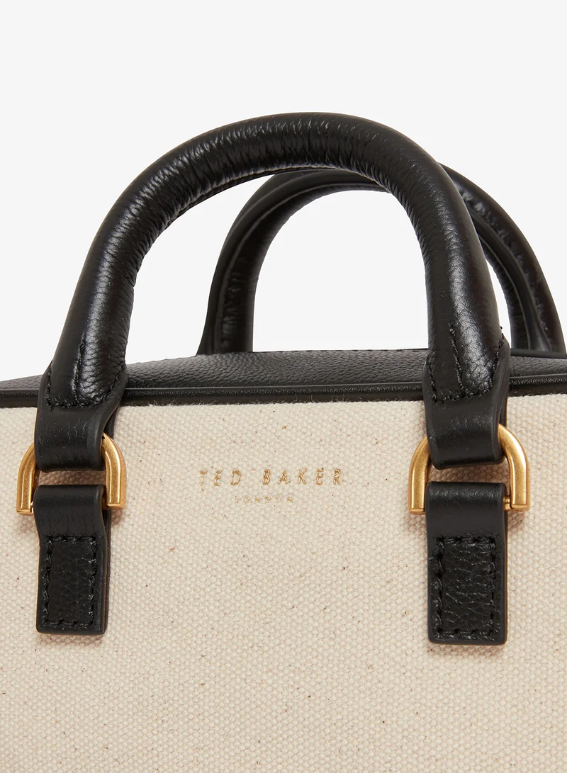 Ted Baker  Lauraly Elongated Canvas Boxy Top Handle Shoulder Bag for Women | Best Price UAE