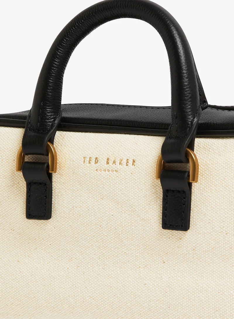 Ted Baker  Lauraly Elongated Canvas Boxy Top Handle Shoulder Bag for Women | Best Price UAE