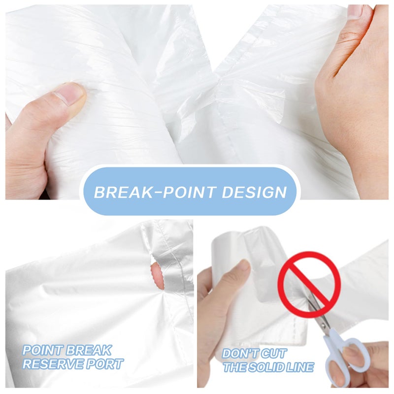 LEAGIM Small Trash Bags 4 Gallon - 108 Count Leakage-Proof 4 Gallon Trash Bag, Small Garbage Bags for Office Bedroom Bathroom Mini Trash Bags, Unscented White 15L Small Trash Can Liners - Image 3