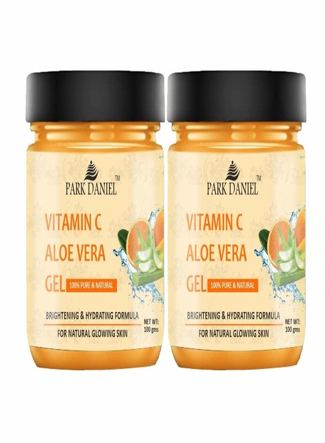 Park Daniel Vitamin C Aloe Vera Extract Gel For Skin Brightening, Hydrating and Natural Glowing Pack of 2 100 grams - Image 1