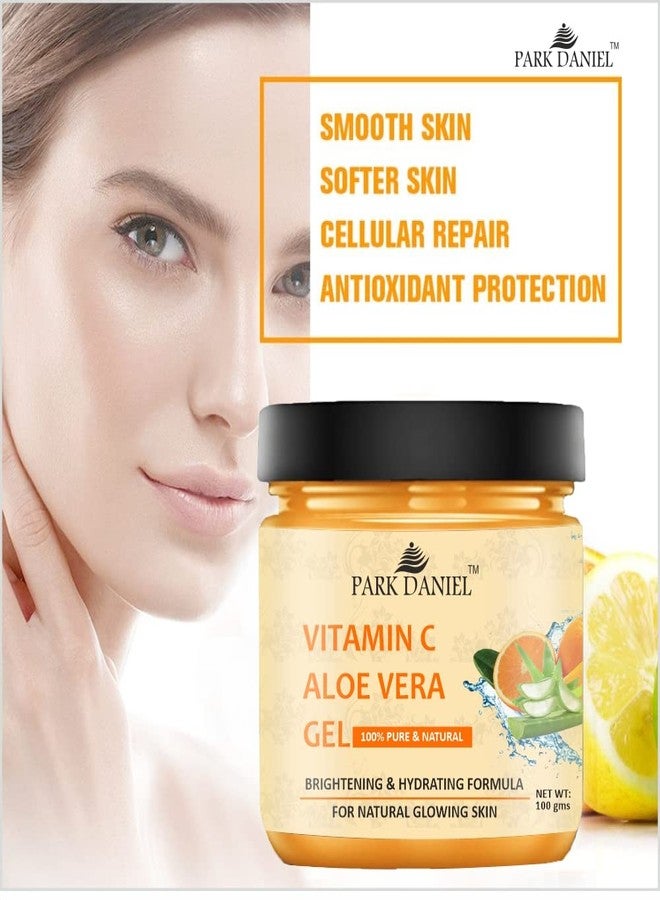 Park Daniel Vitamin C Aloe Vera Extract Gel For Skin Brightening, Hydrating and Natural Glowing Pack of 2 100 grams - Image 3