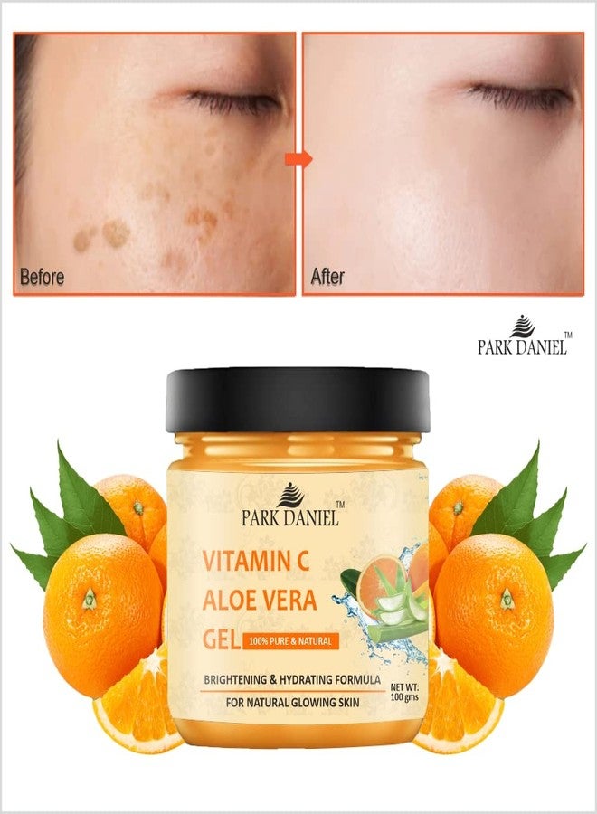 Park Daniel Vitamin C Aloe Vera Extract Gel For Skin Brightening, Hydrating and Natural Glowing Pack of 2 100 grams - Image 4
