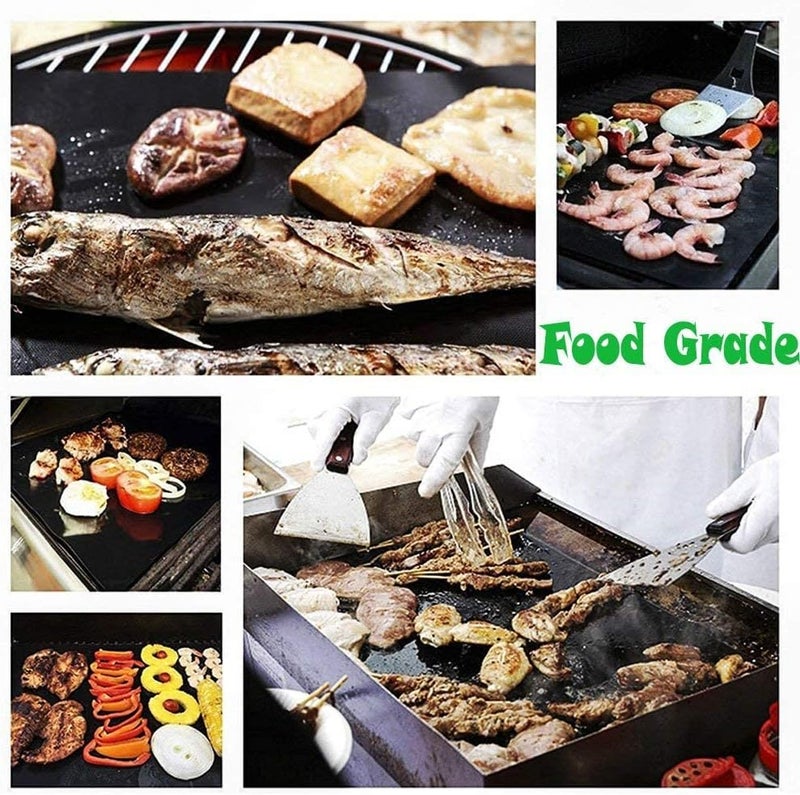 Reusable BBQ Grill Mats Set for Outdoor Gril Easy to Clean Non-Stick BBQ Grill Mats Heat(8 Pcs) - Image 4