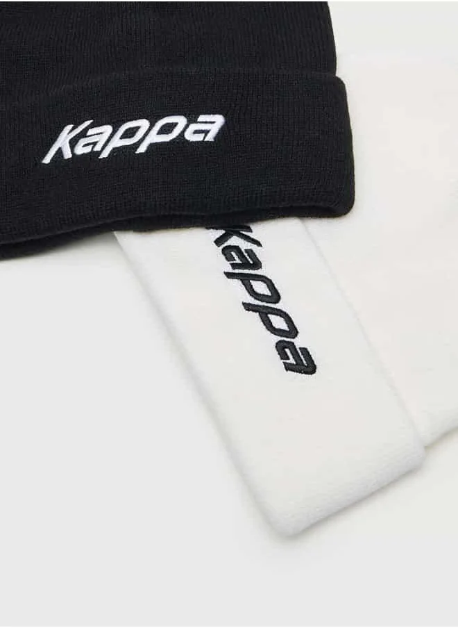 Kappa Set of 2 - Kappa Logo Embroidered Beanie Cap